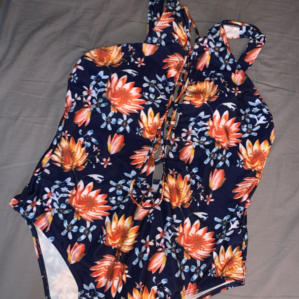 Floral One Piece Bathing Suit
